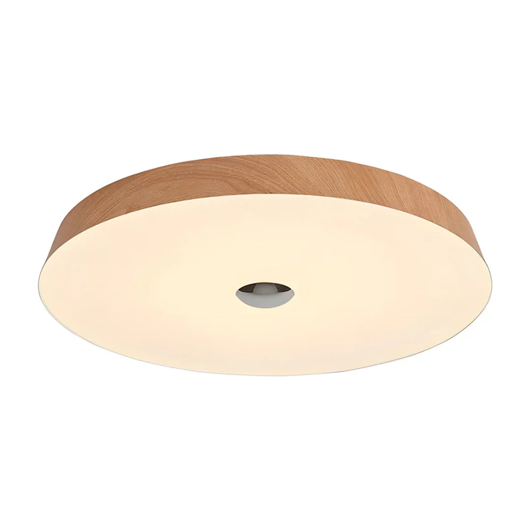 Evon Natural Wood Grain Round LED Ceiling Light