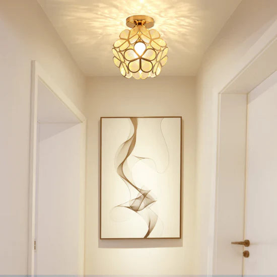 Zyvia Luxury Glass Flower Ceiling Lamp