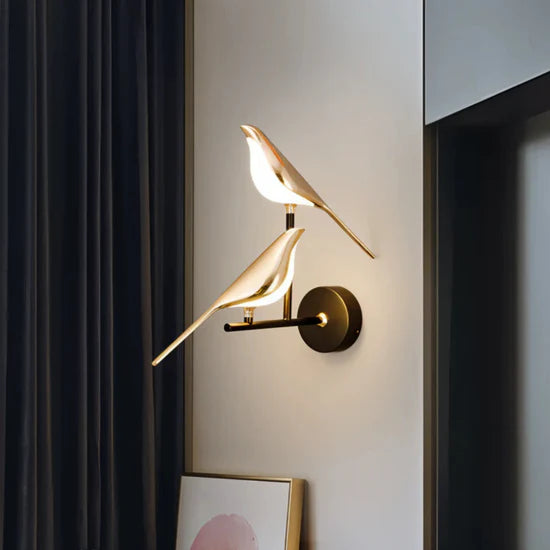 Luxury Golden Bird Wall Lamp