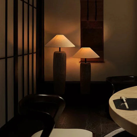Orama Weathered Wooden Floor Lamp