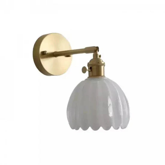 Velza Retro Glass Wall Lamp Tulip