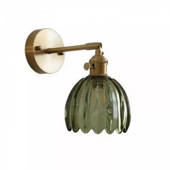 Velza Retro Glass Wall Lamp Tulip