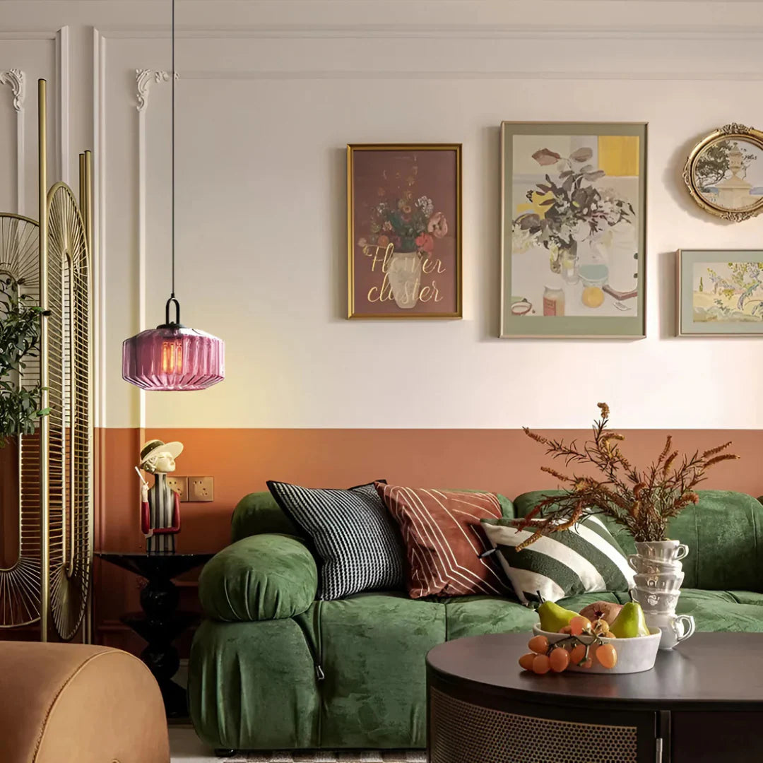 Mireta Retro Colored Glass Pendant Lamp