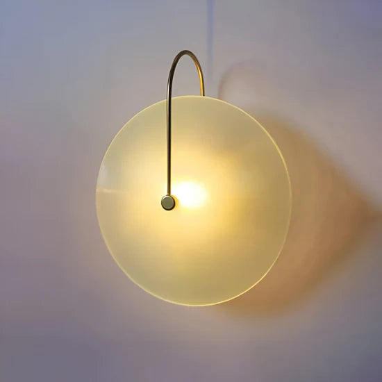 Thalor Scandinavian Round Glass Wall Lamp