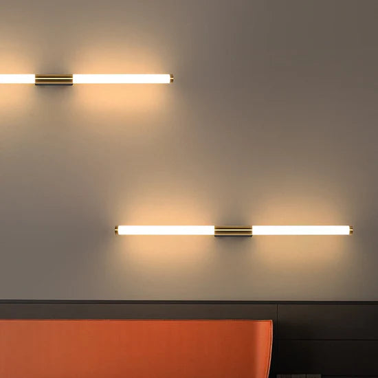 Veralyn Modern Gold-Colored LED Wall Lamp Rod Shape