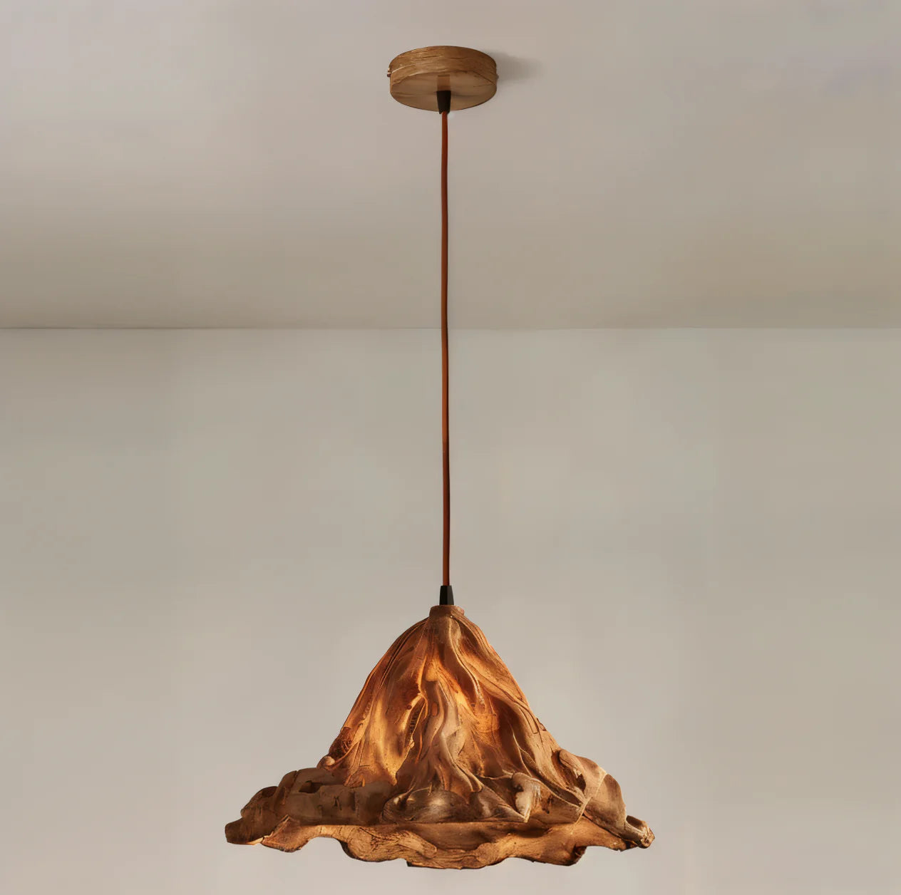 Cirenna Artistic Resin Pendant Lamp with Volcanic Design