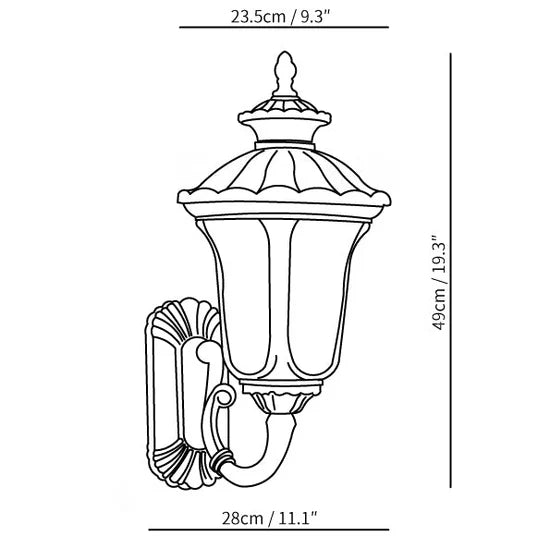 Verenia Retro Glass Outdoor Wall Lamp