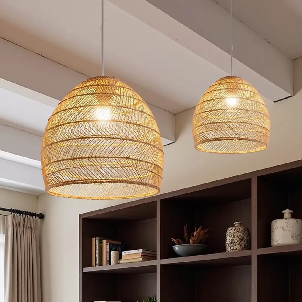 Themis Natural Wickerwork Pendant Lamp