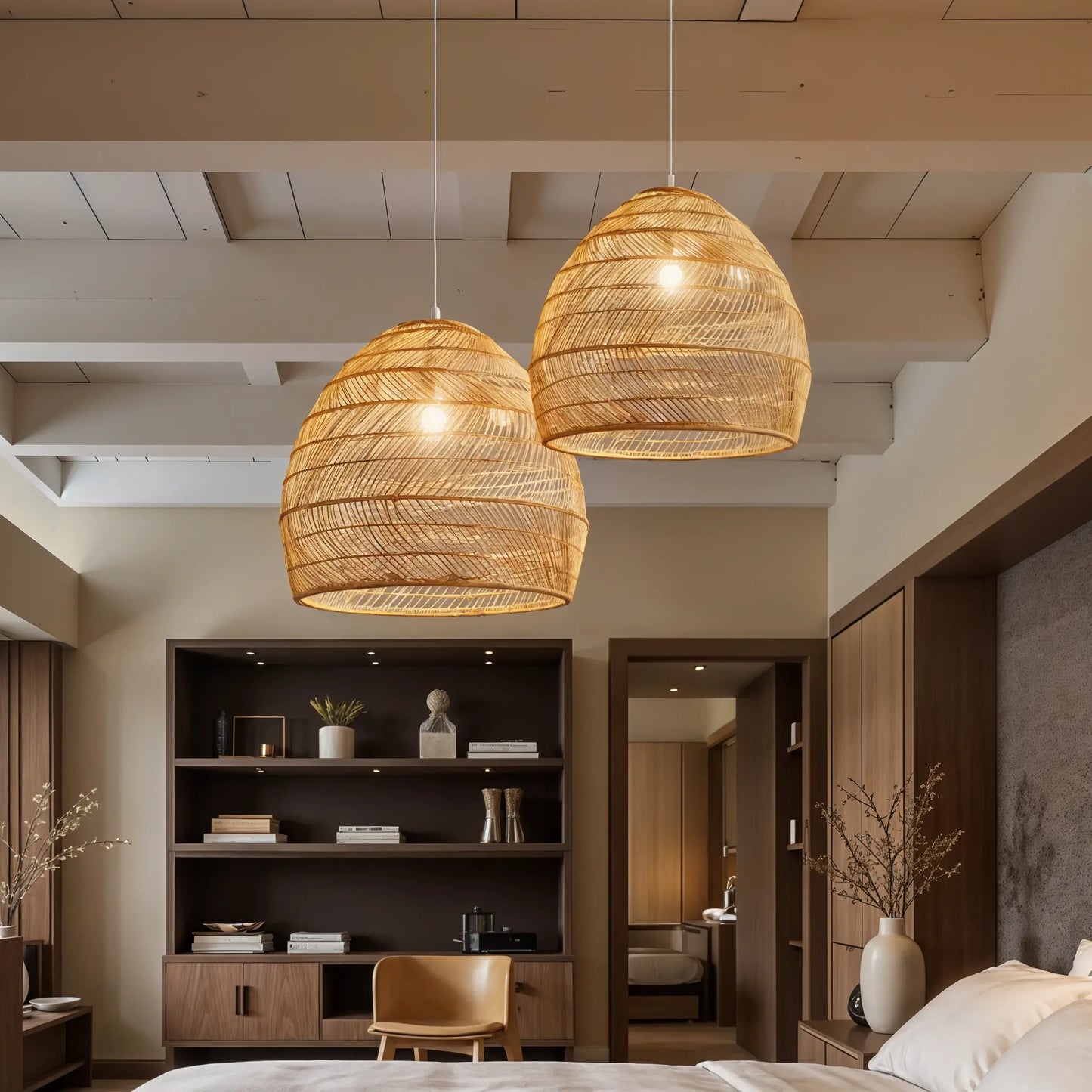 Themis Natural Wickerwork Pendant Lamp