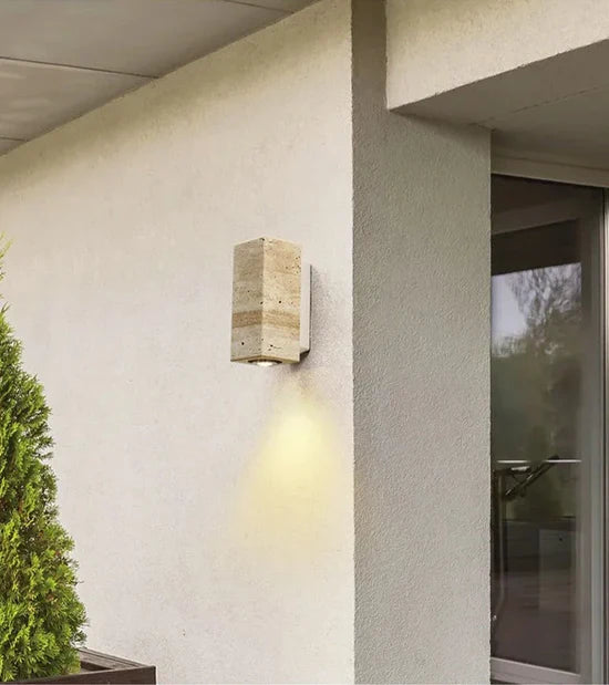 Vionelle Modern Natural LED Wall Lamp in Travertine