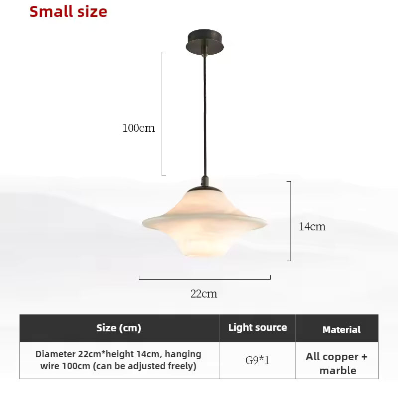 Zenithra Minimalist Pendant Lamp made of Natural Marble