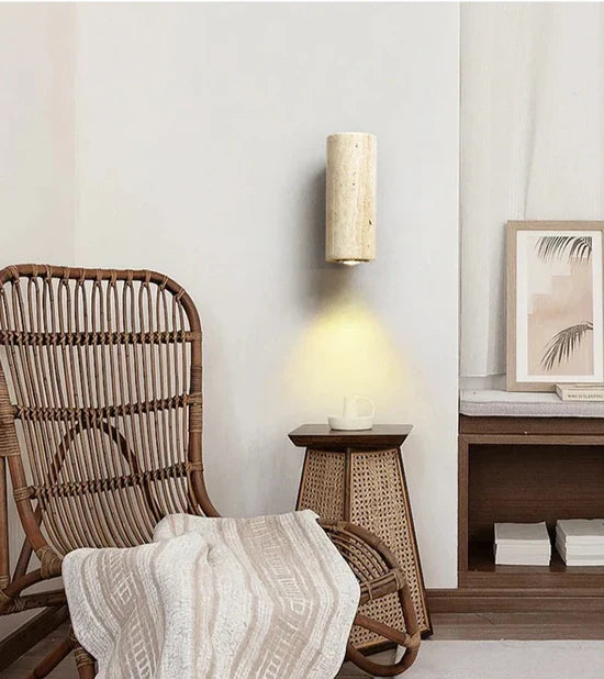 Vionelle Modern Natural LED Wall Lamp in Travertine