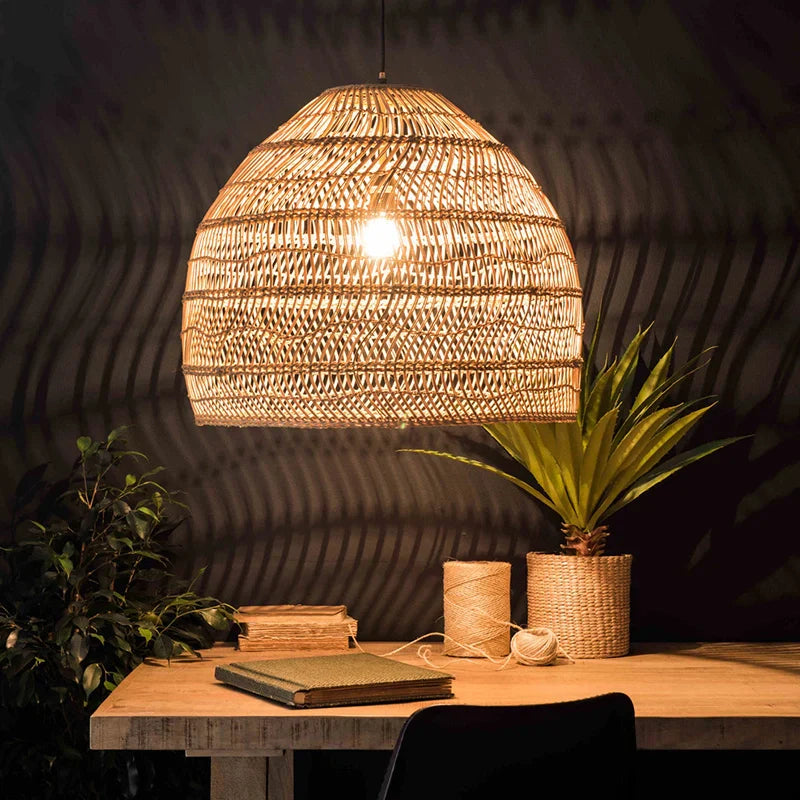 Themis Natural Wickerwork Pendant Lamp