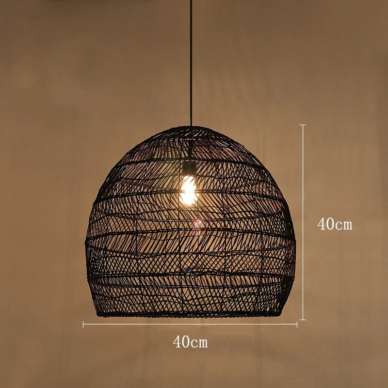 Themis Natural Wickerwork Pendant Lamp