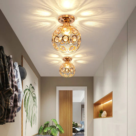 Velara Modern Luxury Round LED Ceiling Lamp Made of Crystal Glass