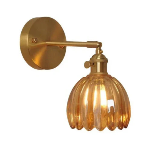Velza Retro Glass Wall Lamp Tulip