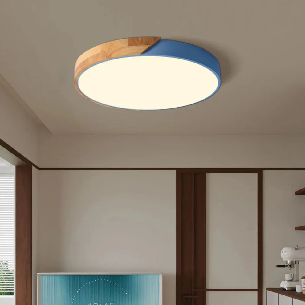 Delos Scandinavian Wooden LED Ceiling Lamp