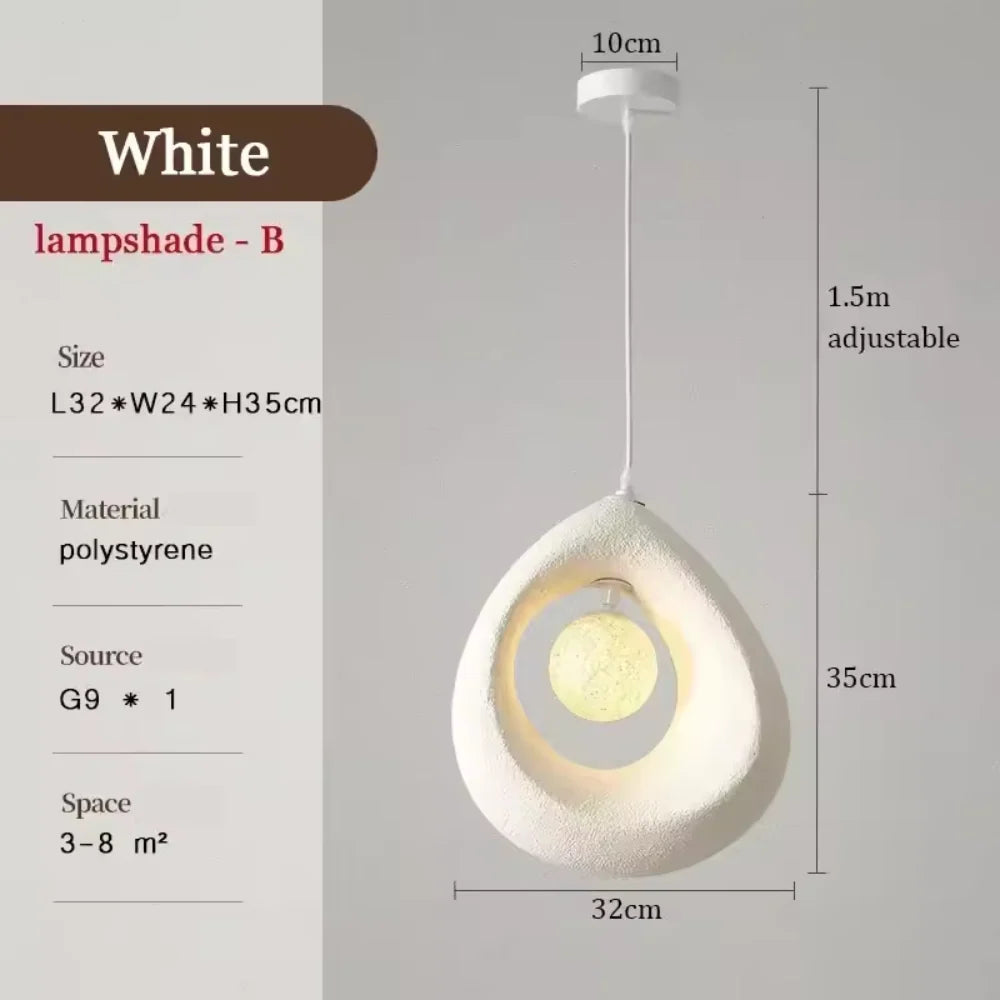 Auralessa Japanese Wabi Sabi Pendant Lamp with Minimalist Design