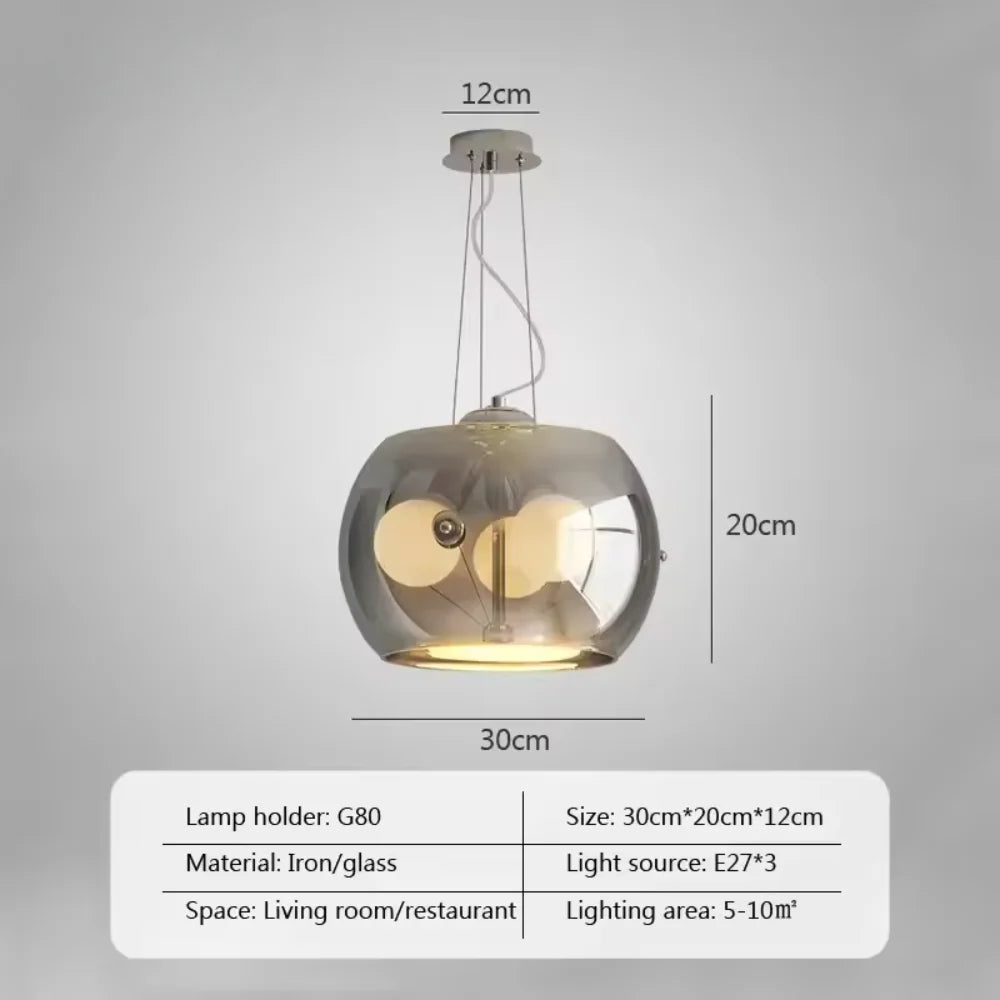 Aurion Modern Glass LED Pendant Light for Kitchen, Living Room, and Dining Room