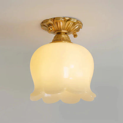 Public Vintage Flower-Shaped Ceiling Lamp
