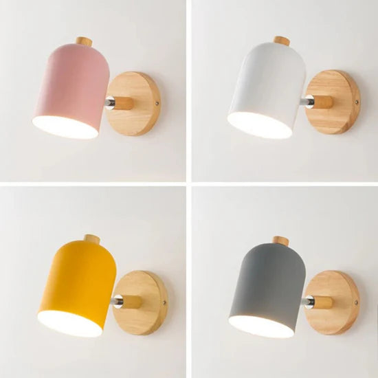 Drelis Scandinavian Wooden Wall Lamp