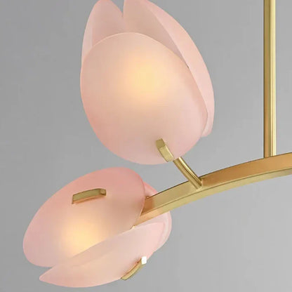 Calypso Scandinavian Pink Tulip Glass Ceiling Lamp