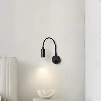 Lumio Flexible black LED wall lamp for indoor use