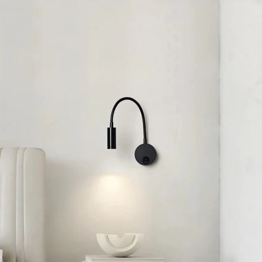 Lumio Flexible black LED wall lamp for indoor use