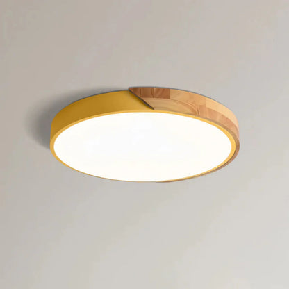 Delos Scandinavian Wooden LED Ceiling Lamp