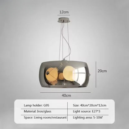 Aurion Modern Glass LED Pendant Light for Kitchen, Living Room, and Dining Room