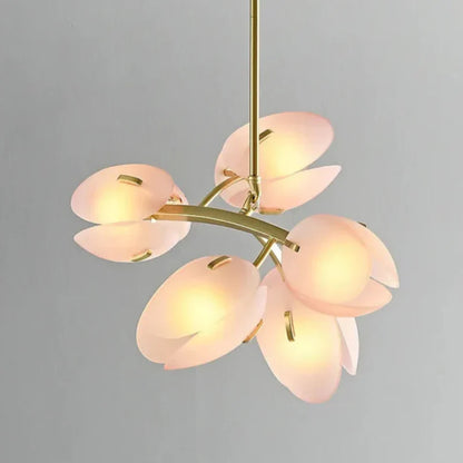 Calypso Scandinavian Pink Tulip Glass Ceiling Lamp