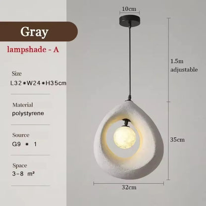 Auralessa Japanese Wabi Sabi Pendant Lamp with Minimalist Design