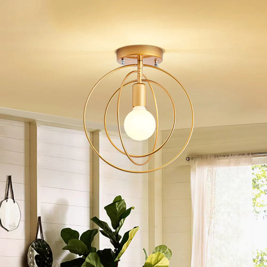 Thaleia Modern Ring Shape Ceiling Lamp Gold