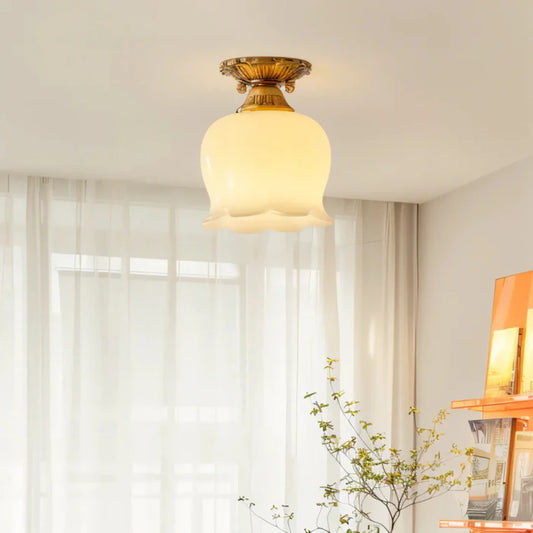 Public Vintage Flower-Shaped Ceiling Lamp