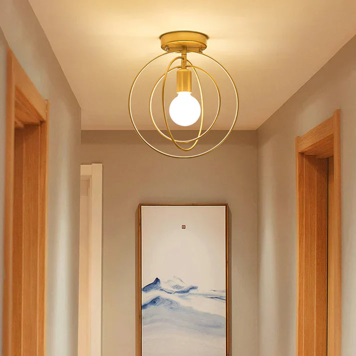 Thaleia Modern Ring Shape Ceiling Lamp Gold