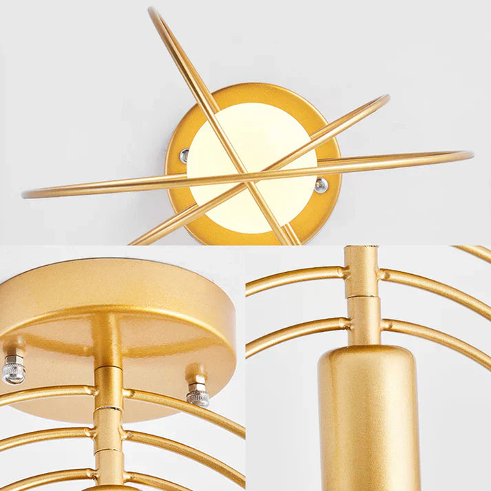 Thaleia Modern Ring Shape Ceiling Lamp Gold