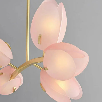 Calypso Scandinavian Pink Tulip Glass Ceiling Lamp
