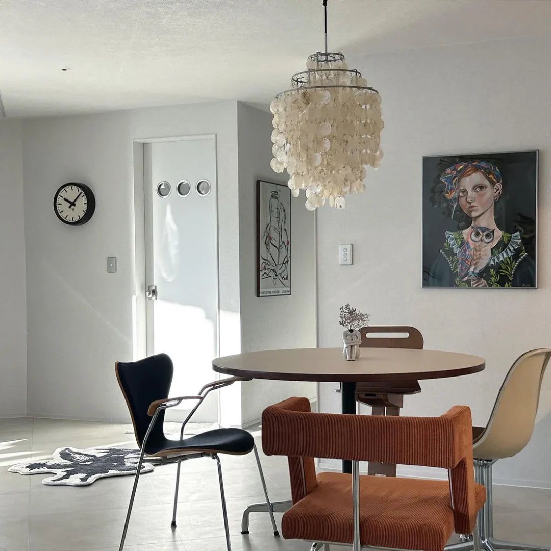 Sybel Vintage Natural Seashell Pendant Lamp