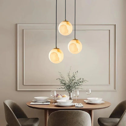 Fortuna Alabaster Ball Pendant Lamp