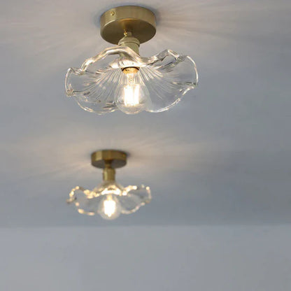 Fyrix Glass Hibiscus Ceiling Lamp