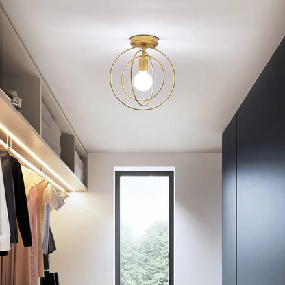 Thaleia Modern Ring Shape Ceiling Lamp Gold