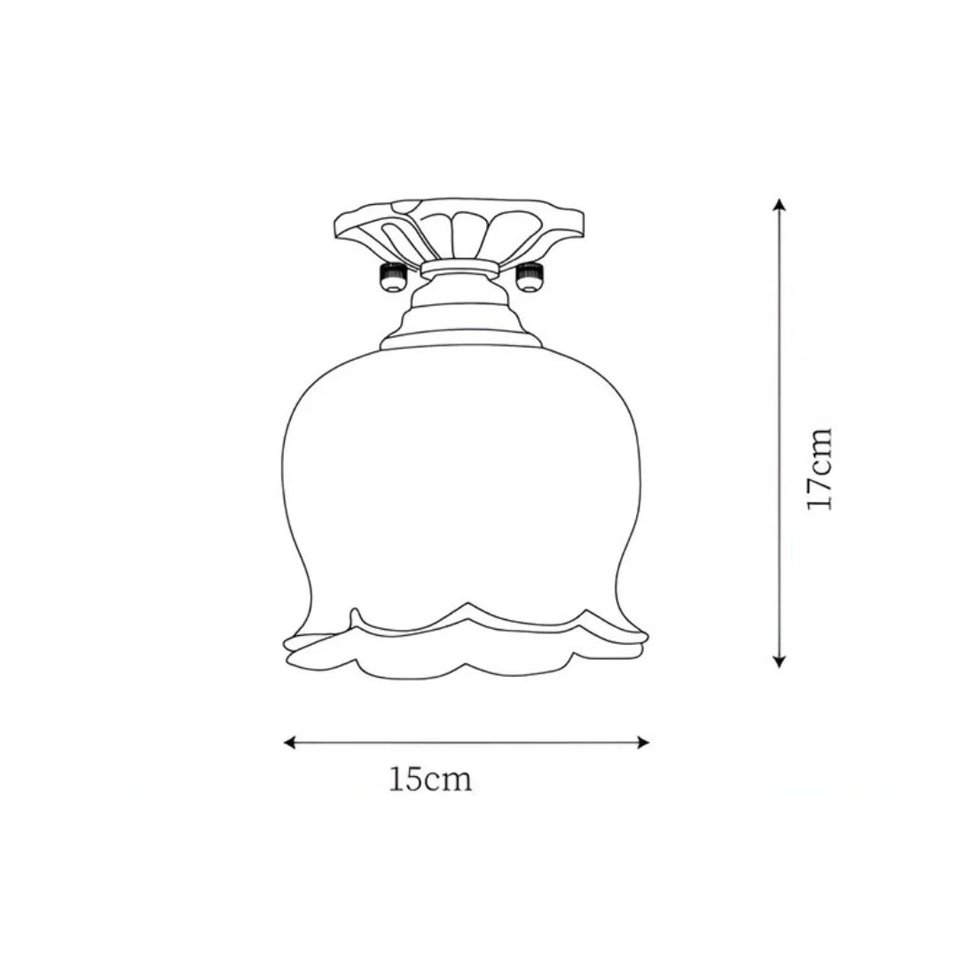 Public Vintage Flower-Shaped Ceiling Lamp