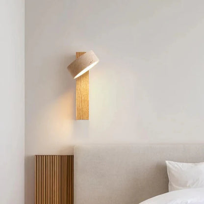 Fotis Wabi Sabi Wall Lamp | Travertine Wall Lighting Indoor