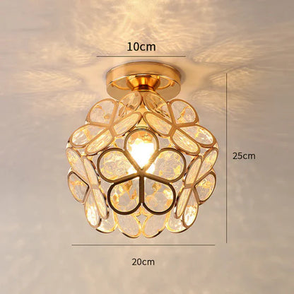 Zyvia Luxury Glass Flower Ceiling Lamp