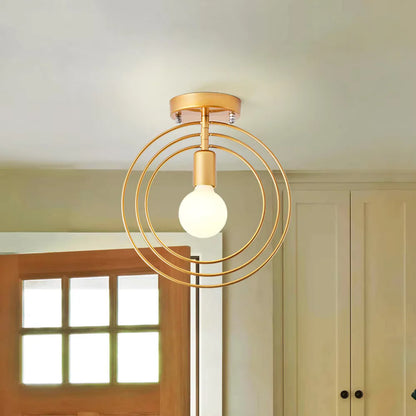 Thaleia Modern Ring Shape Ceiling Lamp Gold