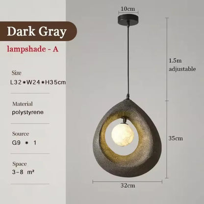 Auralessa Japanese Wabi Sabi Pendant Lamp with Minimalist Design