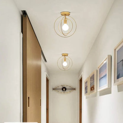 Thaleia Modern Ring Shape Ceiling Lamp Gold