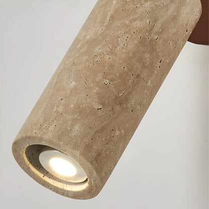 Serapha Adjustable Travertine Wood LED Wall Lamp and Ceiling Lamp