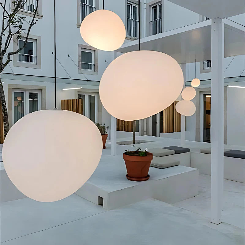Auralyne Glass Pebble Pendant Lamp