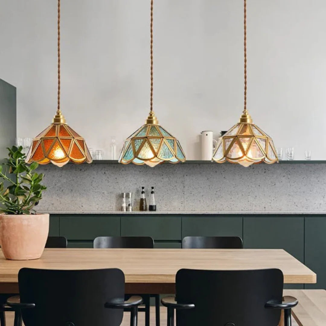 Brivon Design Hanging Lamp Stained Glass
